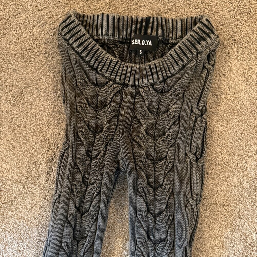 Knit sweater pants